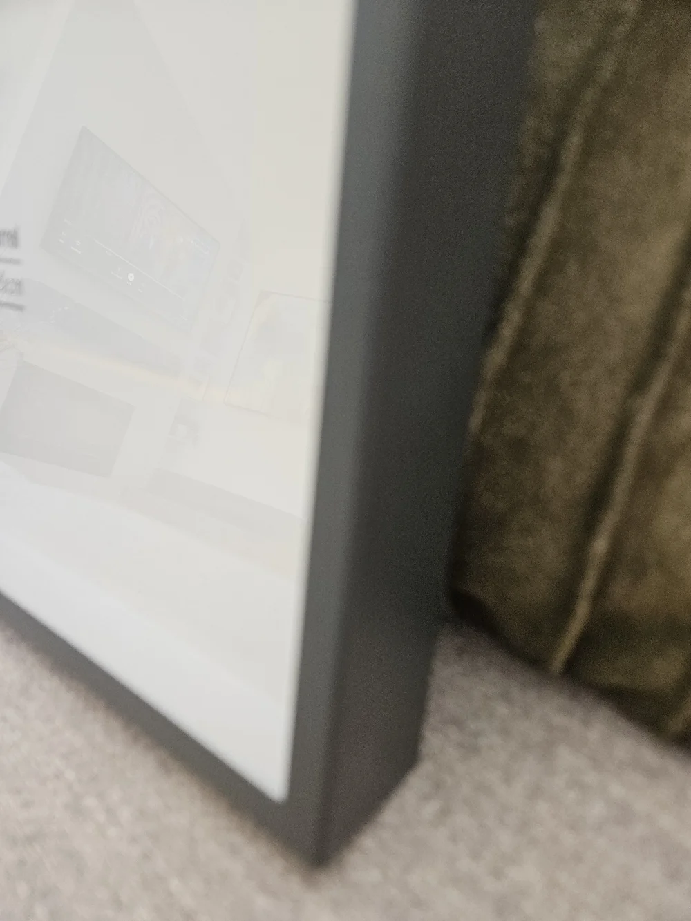 Crate&Barrel Charcoal Picture Frame with Off White Mat - 4x6 Opening